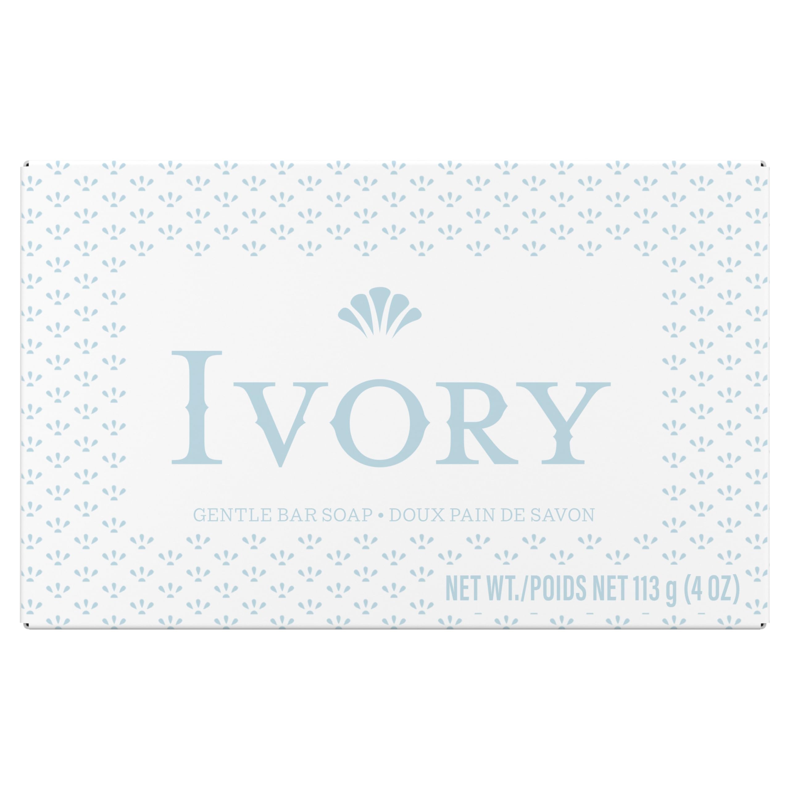 Ivory jabón dermatológicamente probado para la rutina diaria.