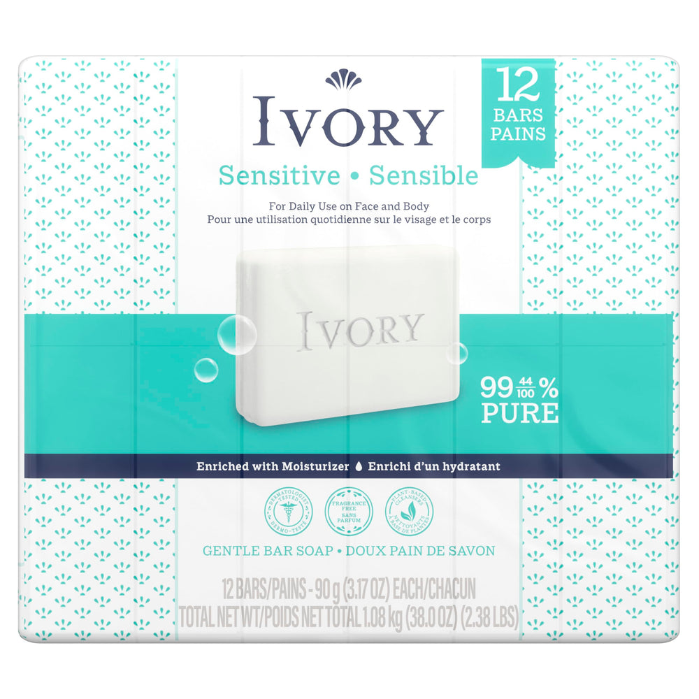 Ivory Jabón Sensible barra dermatológicamente probada