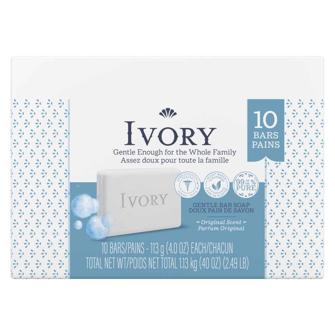 Limpieza sencilla con Ivory, adecuada para manos y cuerpo.