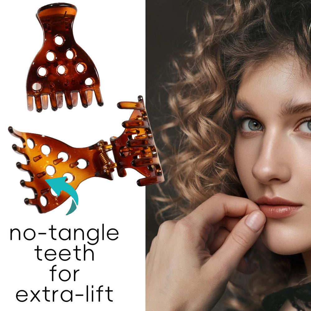 Ivyu garra para cabello espeso, ideal para peinados con volumen.