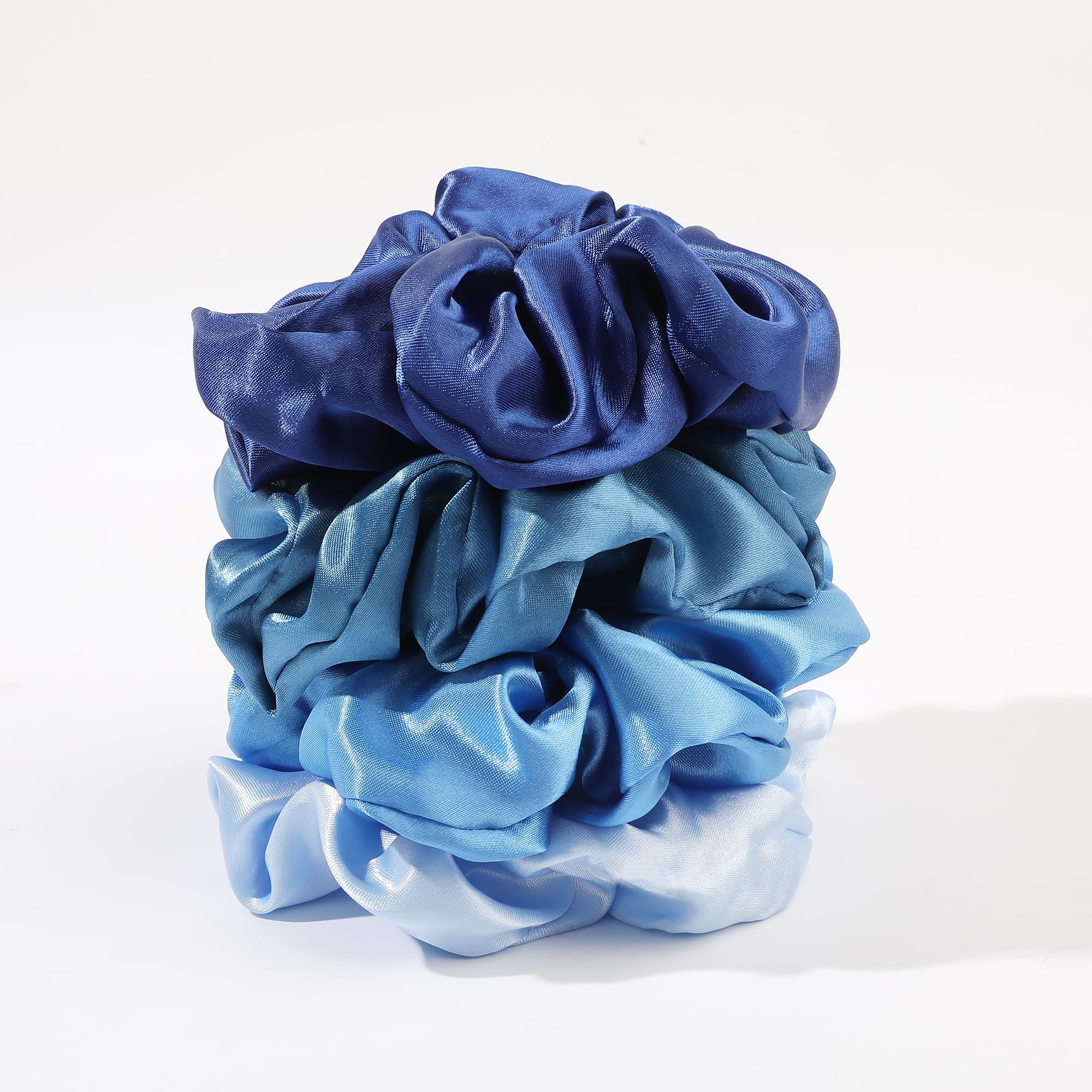 Ivyu satin scrunchies add subtle shine to any outfit and look.