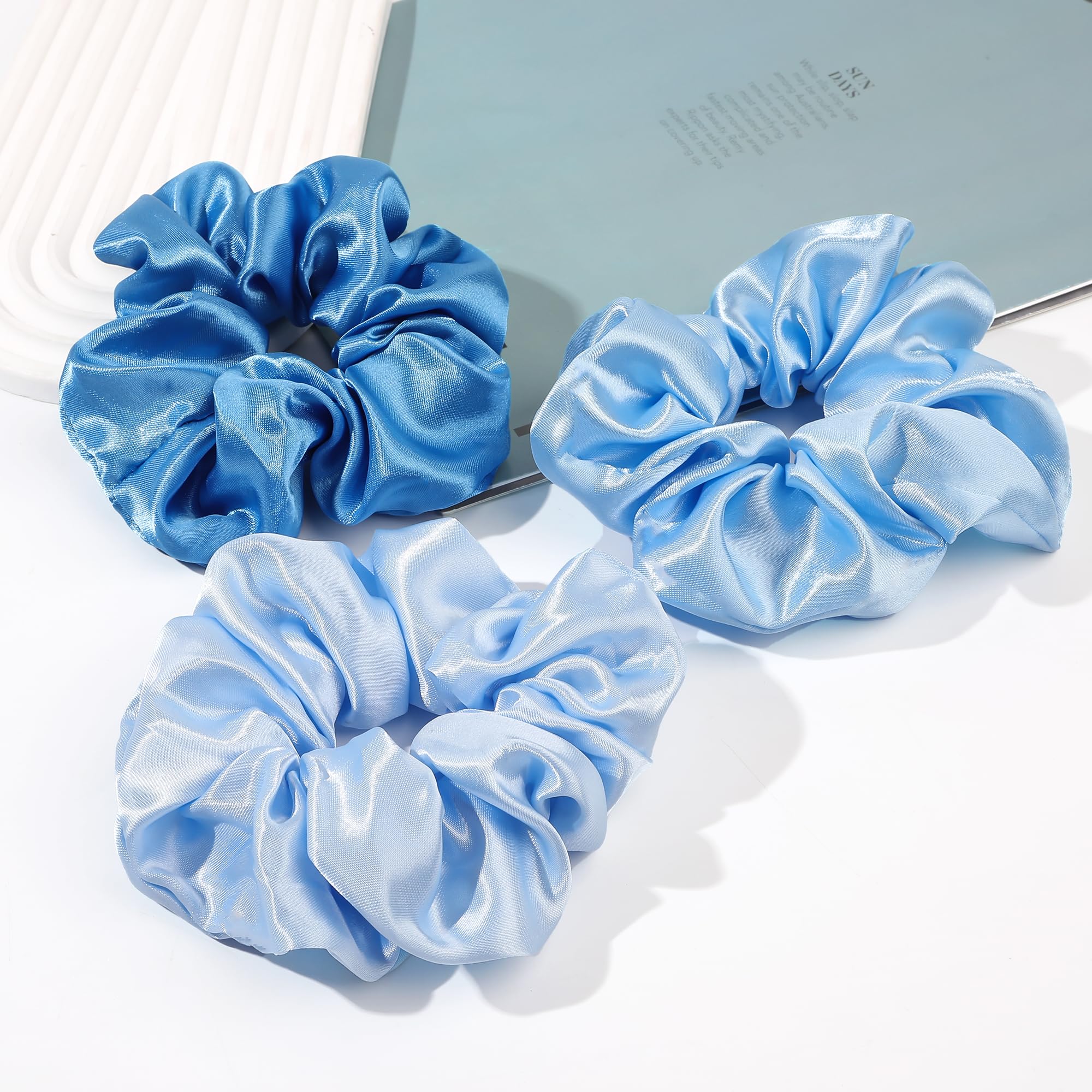 Ivyu satin scrunchies no-crease design prevents marks after wear.