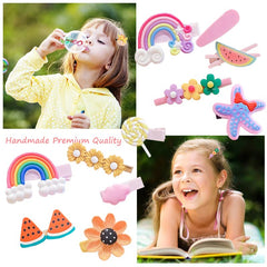 Ivylovme horquillas para pelo con fruta, colores brillantes para peinados divertidos.