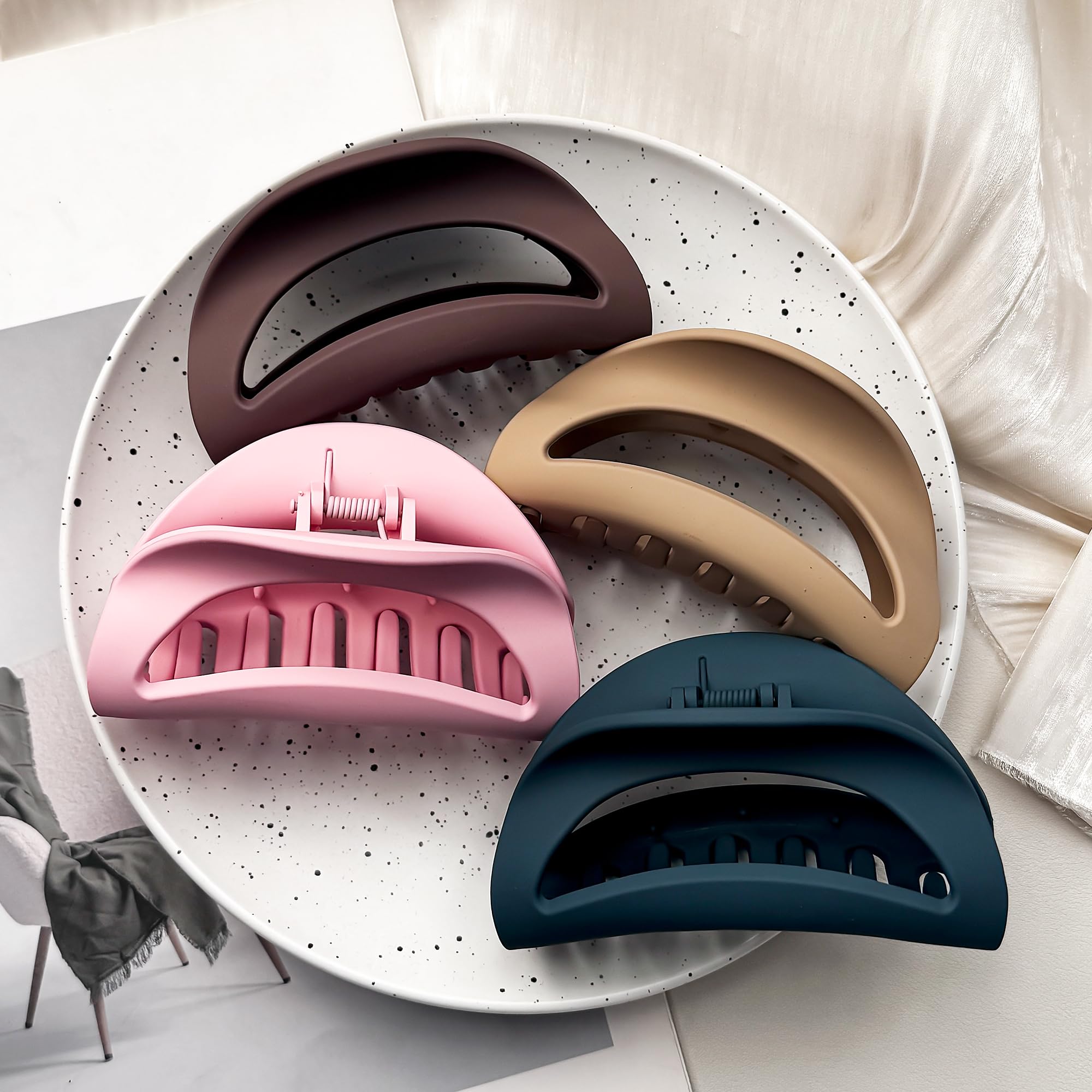 Ivyu clips de cabello silicona ideal para pelo grueso y estilos.