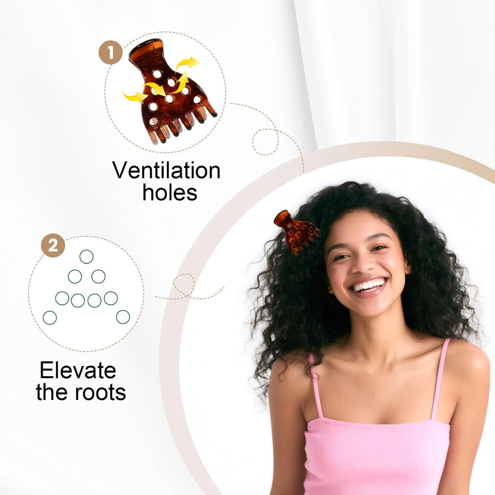 Ivyu hair volume clip drying demonstrates root lift during blow-drying.