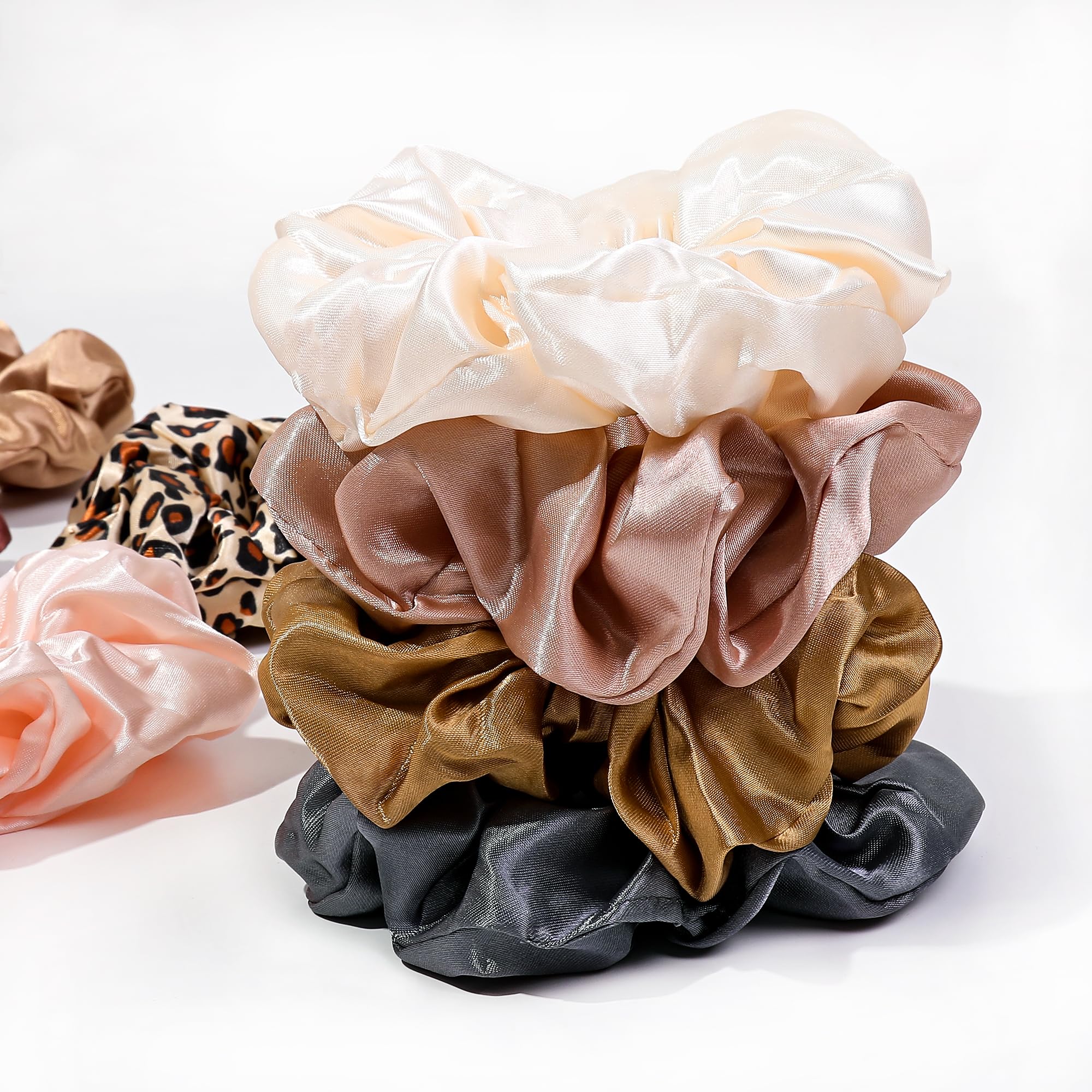 Ivyu satin scrunchies for curly hair secure grip for style