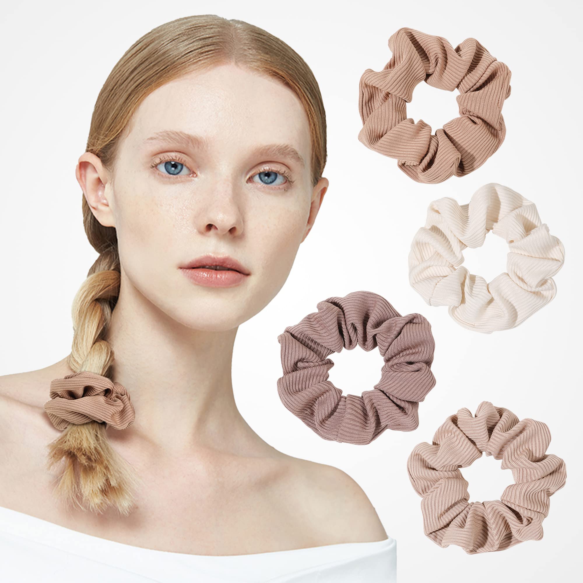 Ivyu Scrunchie soft cotton close-up showcases comfortable texture that won't tug hair
