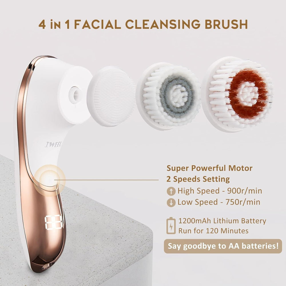 IWEEL exfoliating head for deeper cleansing and smoother skin.