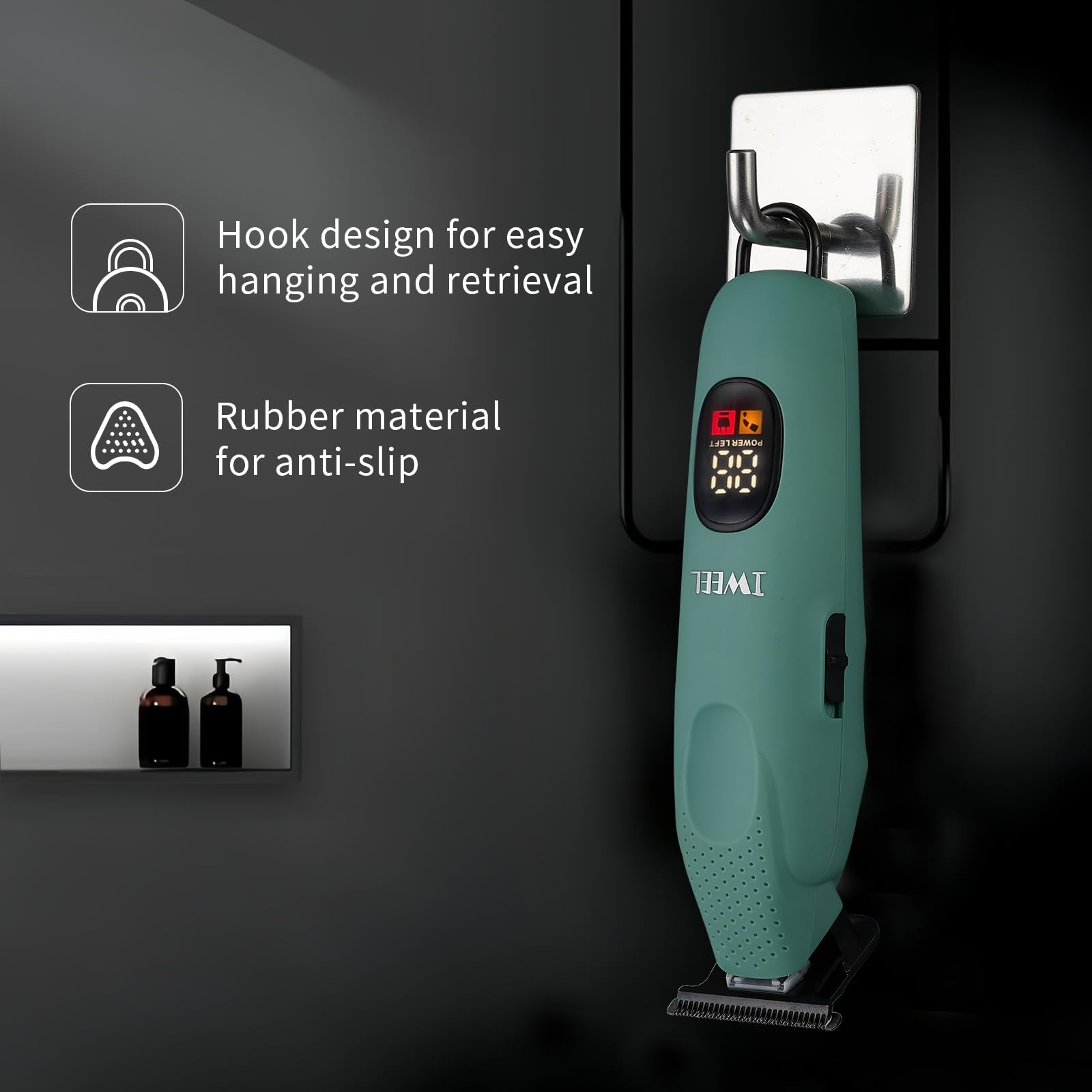 IWEEL wet-dry usage for dry mornings or post-shower grooming