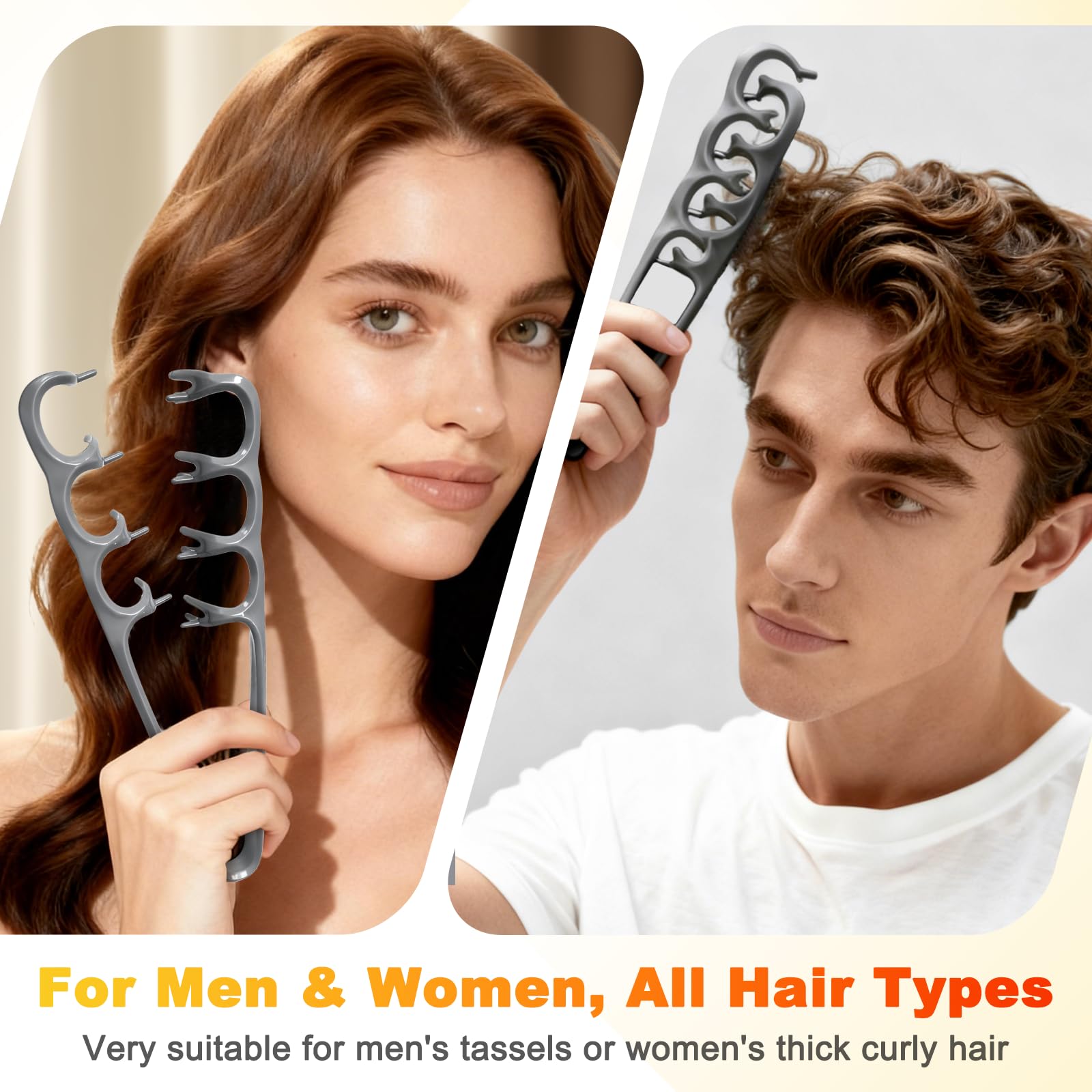 Bathroom setup with the texture comb for fluffy volume
