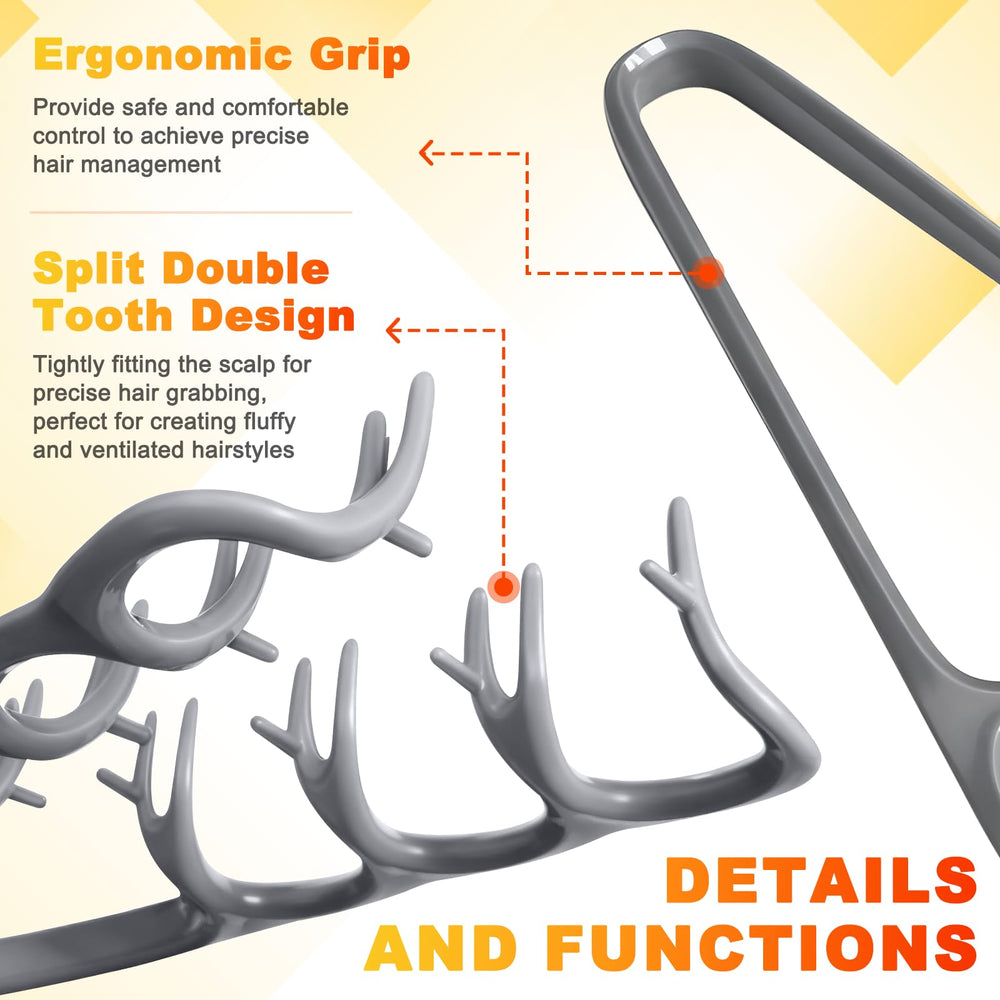 Grey ergonomic Izycoon comb ideal for men and women styling