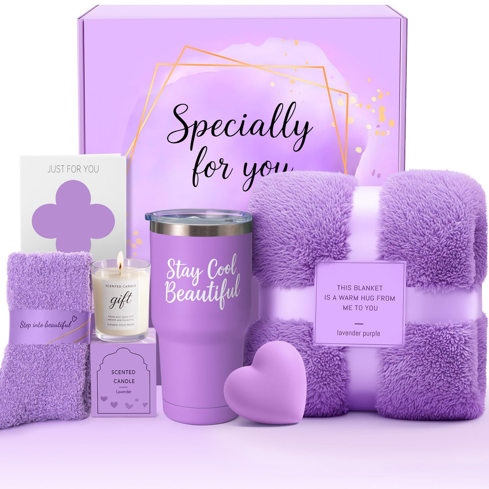 IZZUBIZ caja regalo lujo morado, ideal para sorprender en cumpleaños.