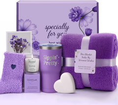 IZZUBIZ cozy blanket from Mother's Day gift basket for warm evenings