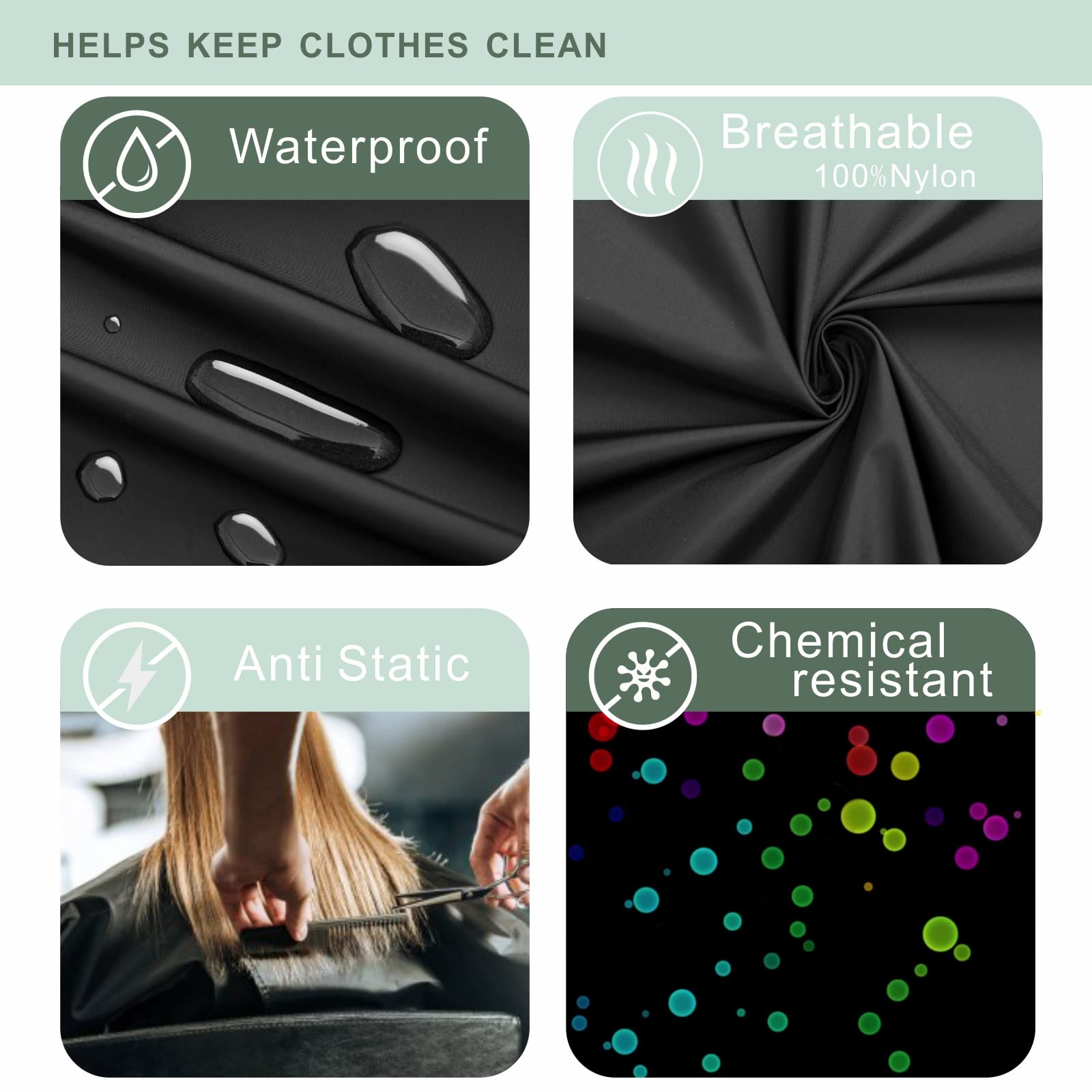 Izzycka barber cape suitable for hair dye, coloring, and styling tasks