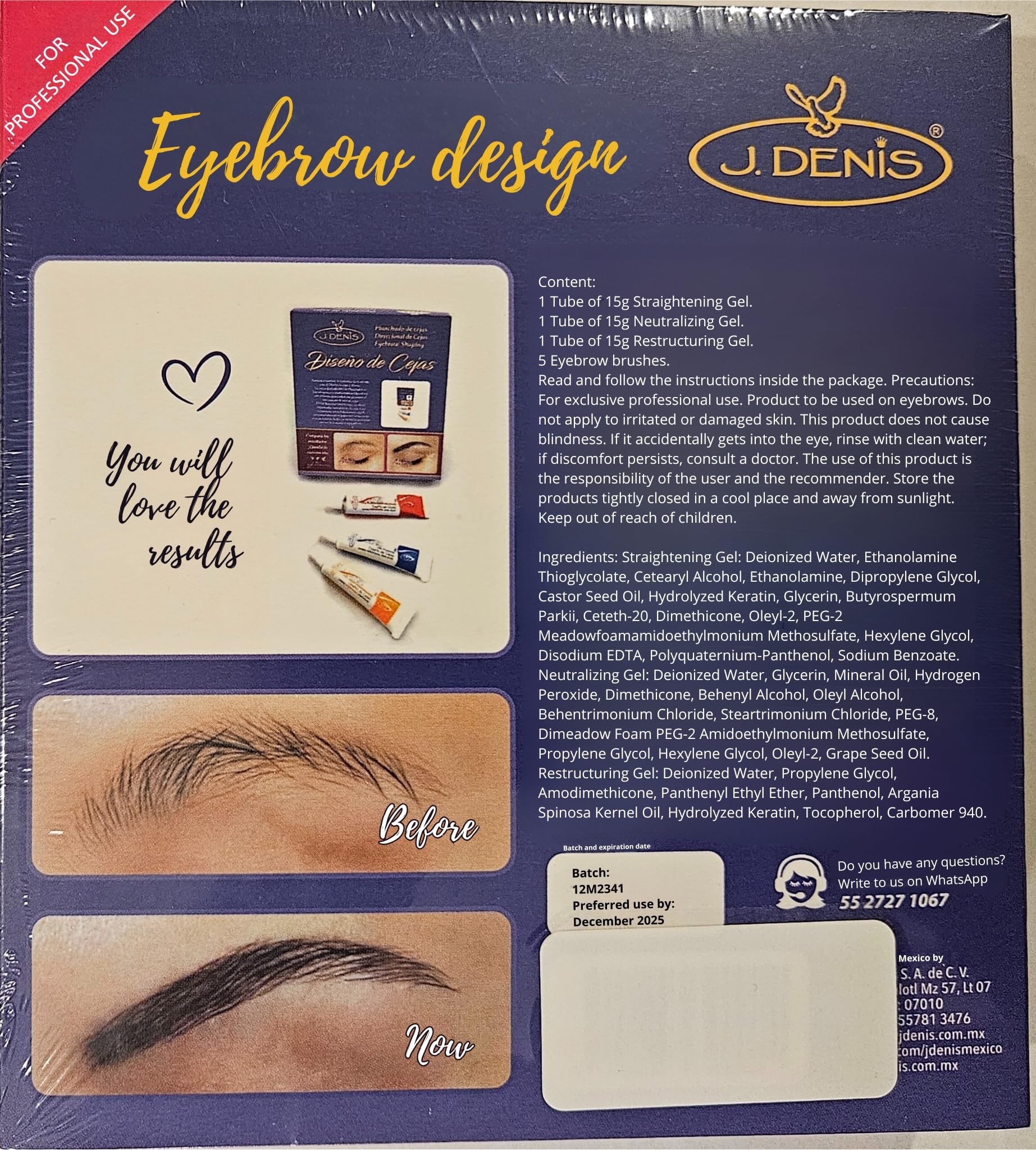 J. Denis kit de diseño de cejas para definición precisa