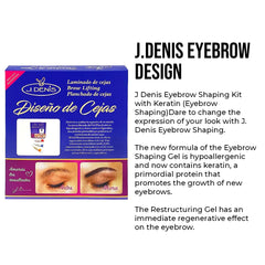 J. Denis Kit Diseño De Cejas: gel con queratina para cejas fuertes y definidas.