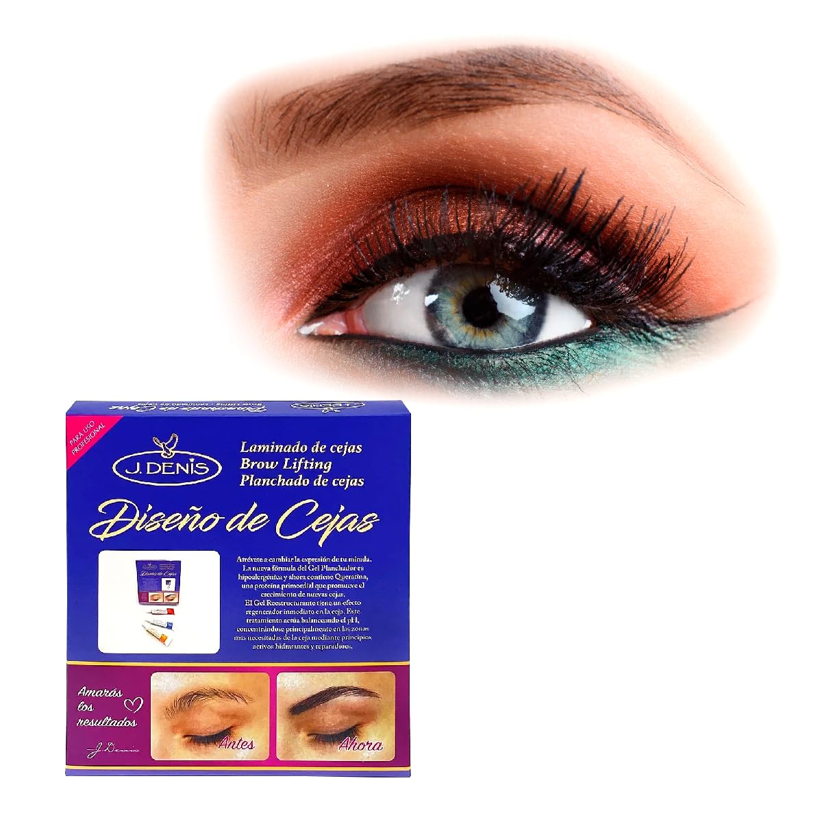 J. Denis Kit Diseño De Cejas: empaque profesional listo para salón.