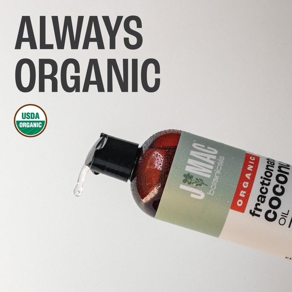 J MAC BOTANICALS aceite de coco fraccionado vertido, base neutra para diluir aceites esenciales