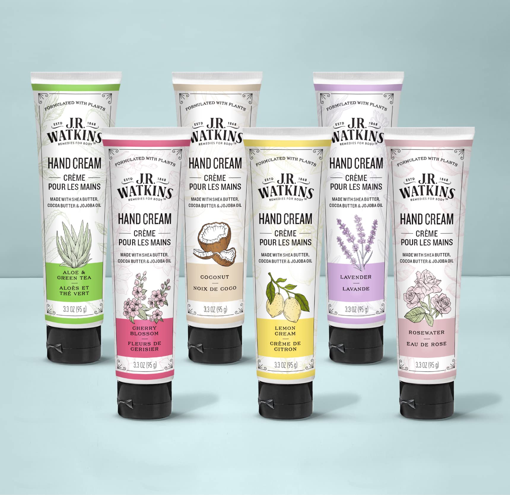 Mezcla de mantecas y aceites en crema corporal de J.R. Watkins
