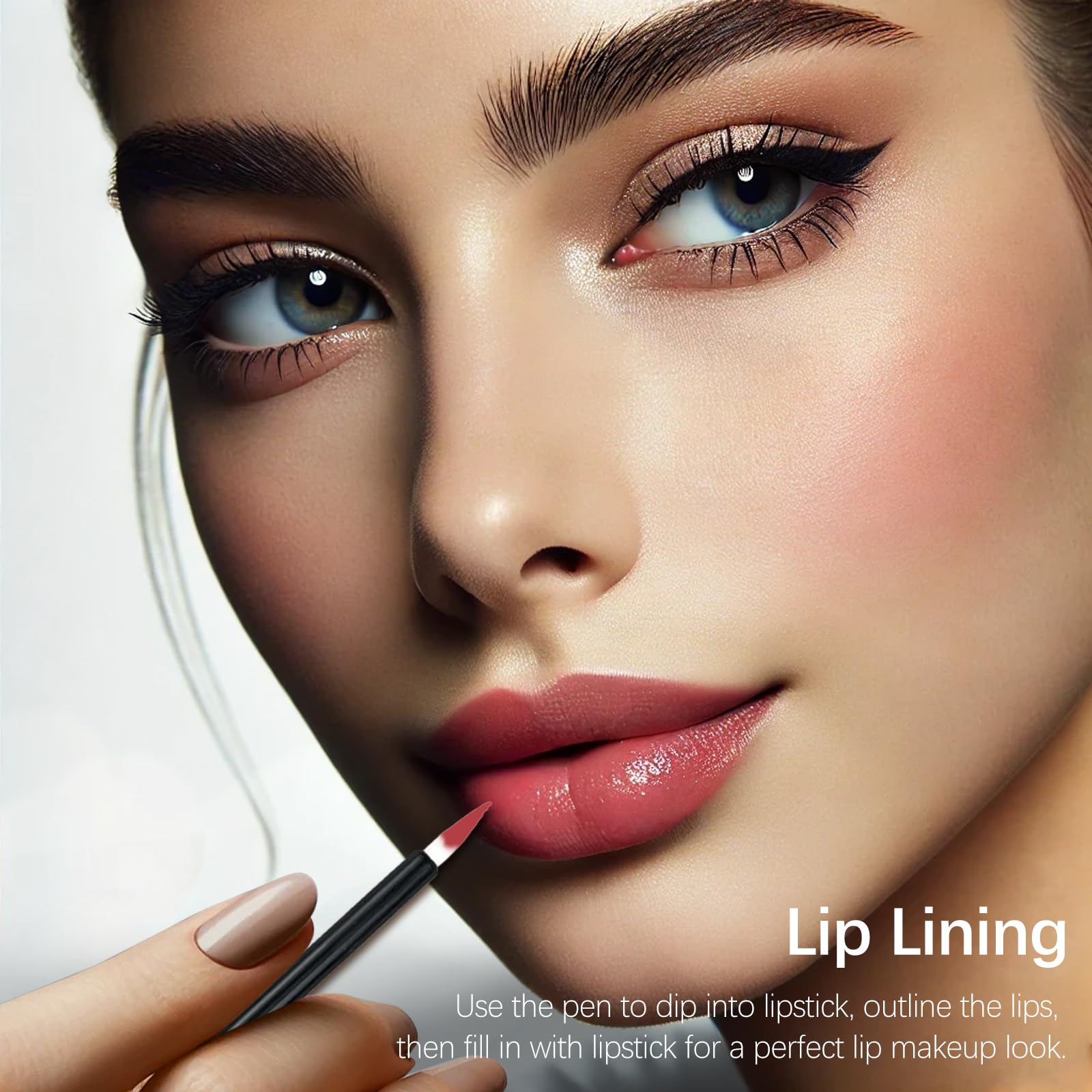 Jaasuee disposable eyeliner brush for detailed eyeliner and lip liner work
