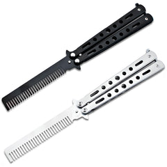 Jaasuee folding comb black compact for on-the-go hair touch-ups