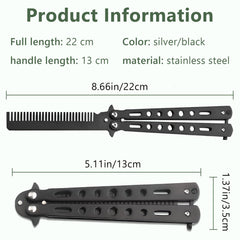 Jaasuee folding comb silver compact for quick grooming wherever you go