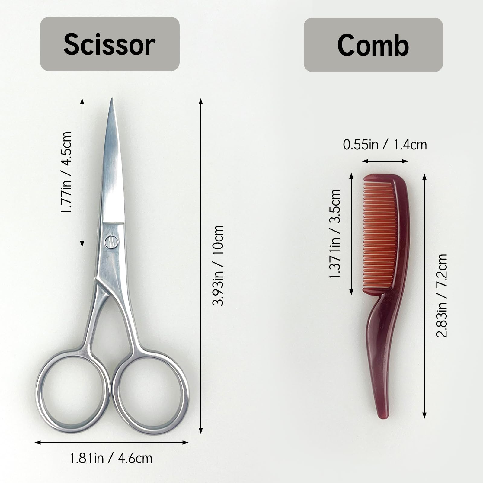 Jaasuee mustache comb helps align and tidy whiskers for a sharper facial hair line.