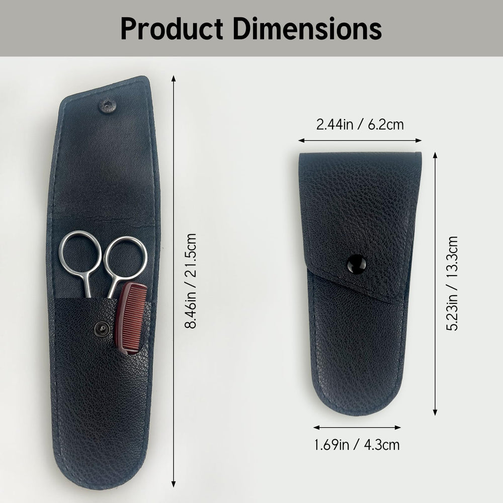 Jaasuee precision mustache scissors deliver clean cuts through thick or thin facial hair.