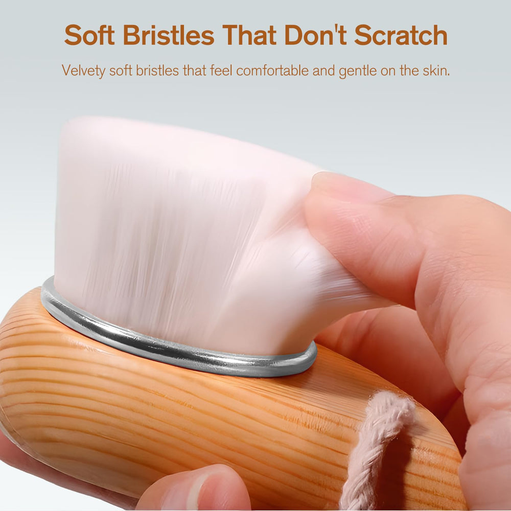 Jaasuee brush closeup bristles show ultra-soft texture for sensitive skin