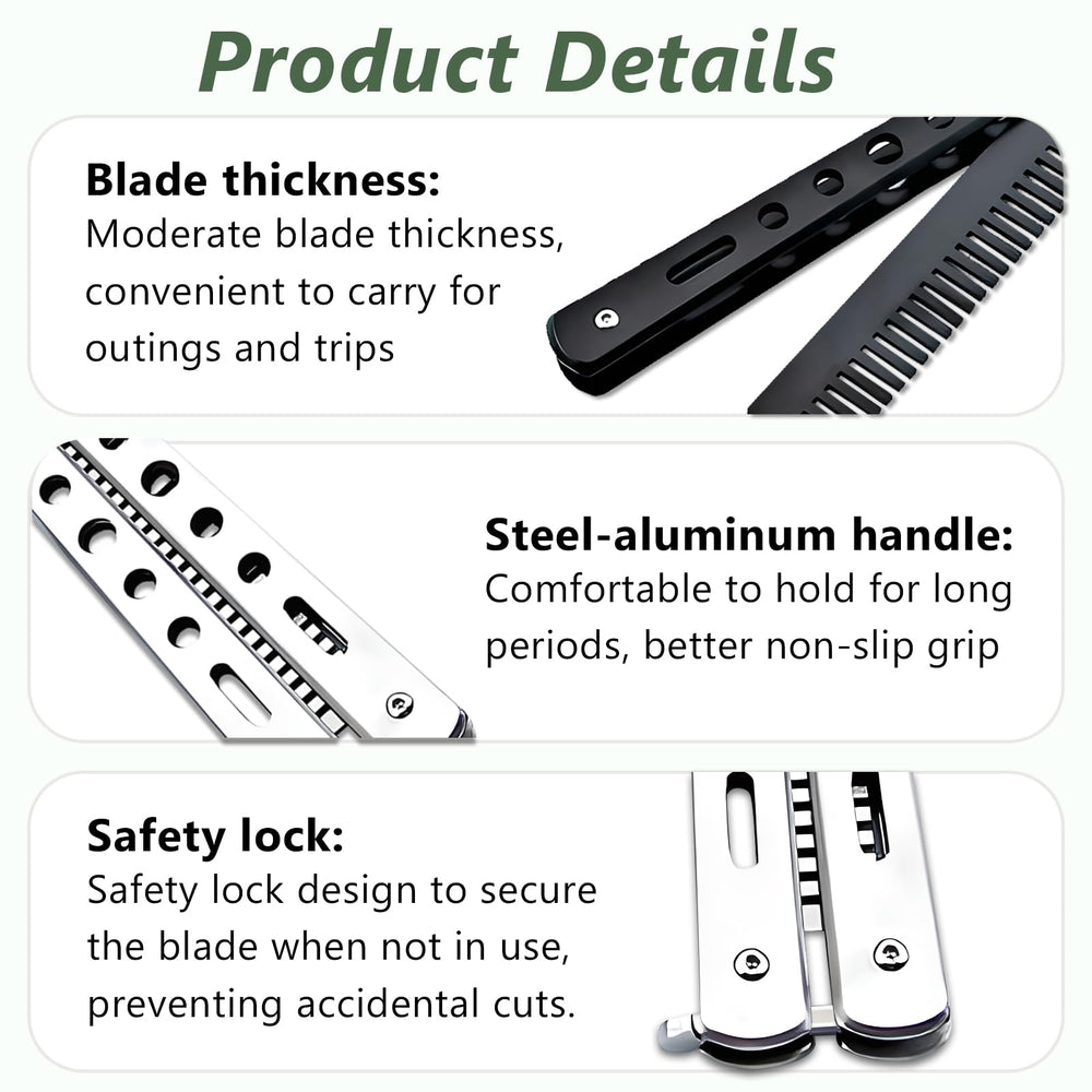 Jaasuee stainless-steel folding comb outdoor ready for hikes or sports