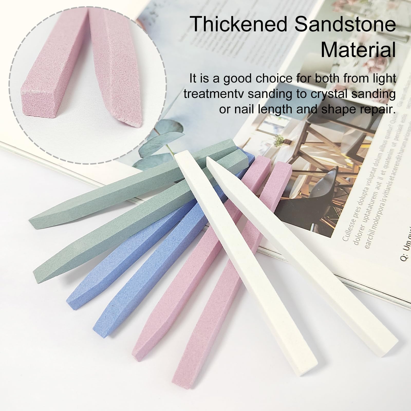 Jaasuee stone nail files polish and smooth skin around nails