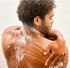 Jack Black All-Over Wash bottle close-up highlighting sulfate-free formula.