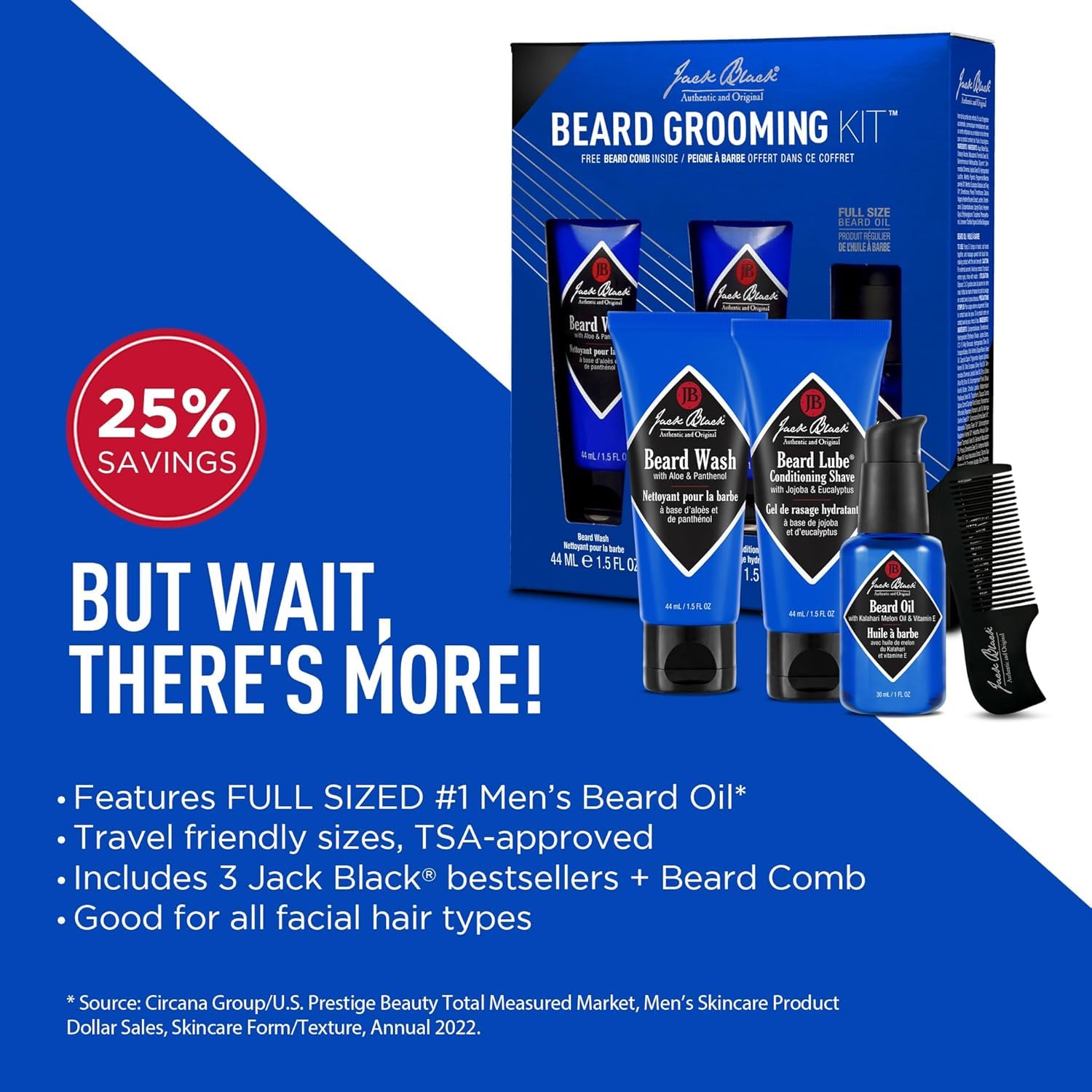 Travel-friendly beard comb for detangling and neat styling