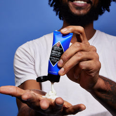 Jack Black Beard Lube Conditioning Shave on skin refreshes and soothes during the shave.