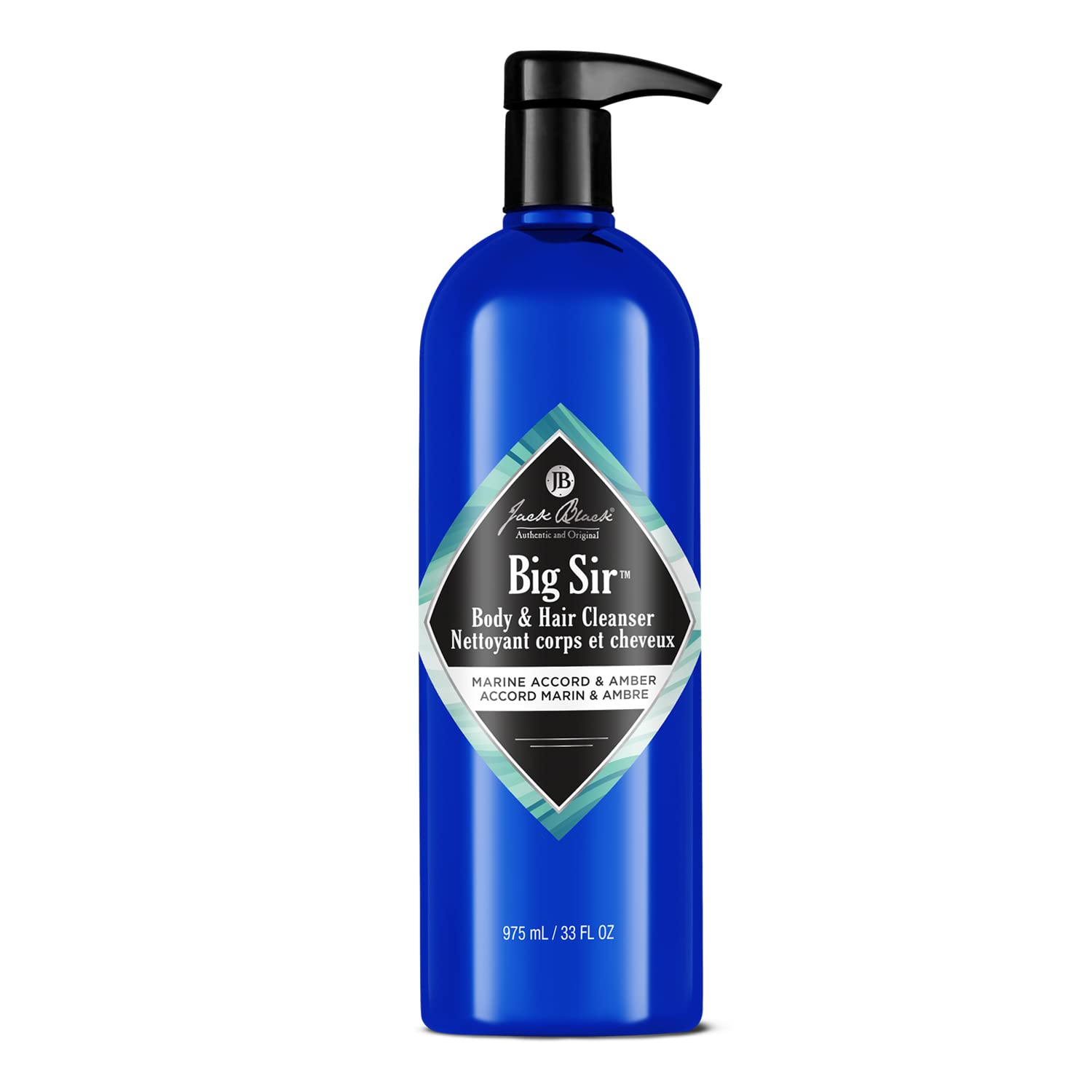 Jack Black Big Sir bottle front view, dual-use cleanser for body and hair.
