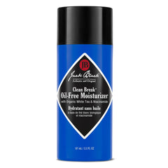 Jack Black Clean Break moisturizer bottle, oil-free, shine-free finish for daily use.