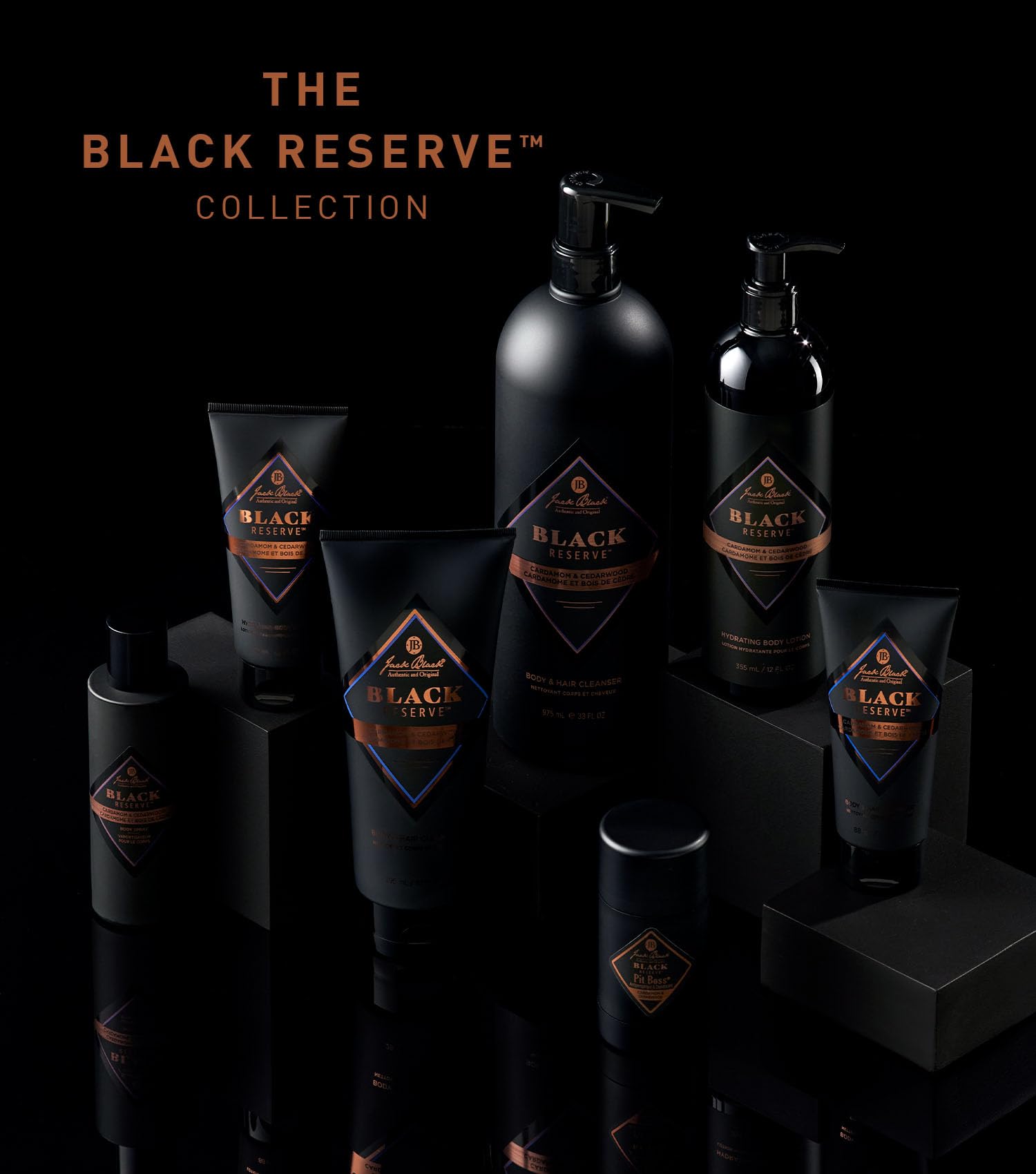Luxurious foam from Jack Black Black Reserve cleanser during shower.
