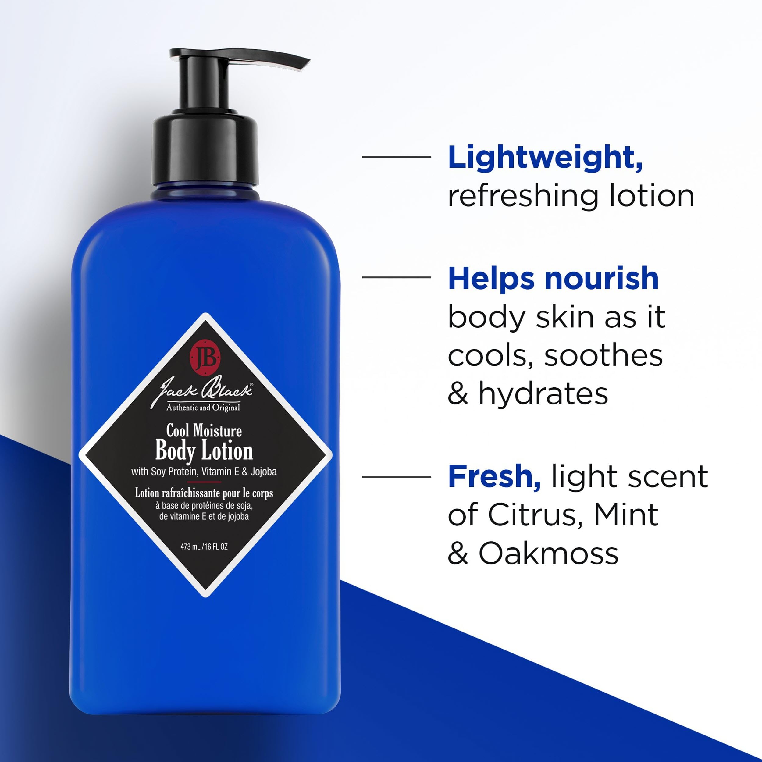 Jack Black Cool Moisture cream application shows fast absorption with no greasy finish