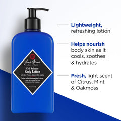 Jack Black Cool Moisture cream application shows fast absorption with no greasy finish