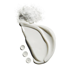 Creamy texture spread on skin provides lightweight hydration.