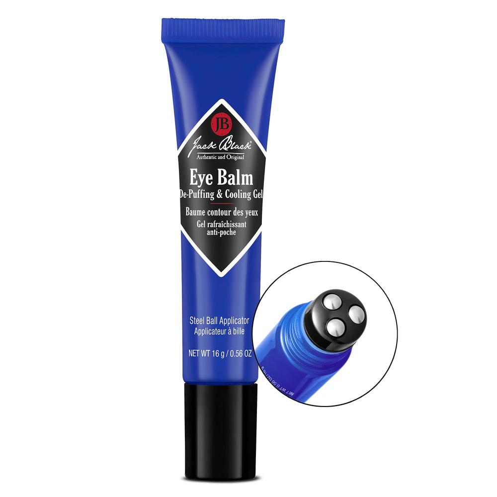 Applying the Eye Balm around the eyes with a stainless-steel rollerball delivers a cooling sensation.