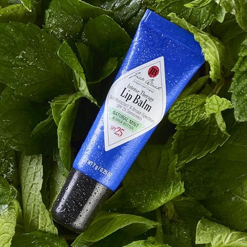 Jack Black Intense Therapy Lip Balm packaging shows clean, dermatologist-tested branding.
