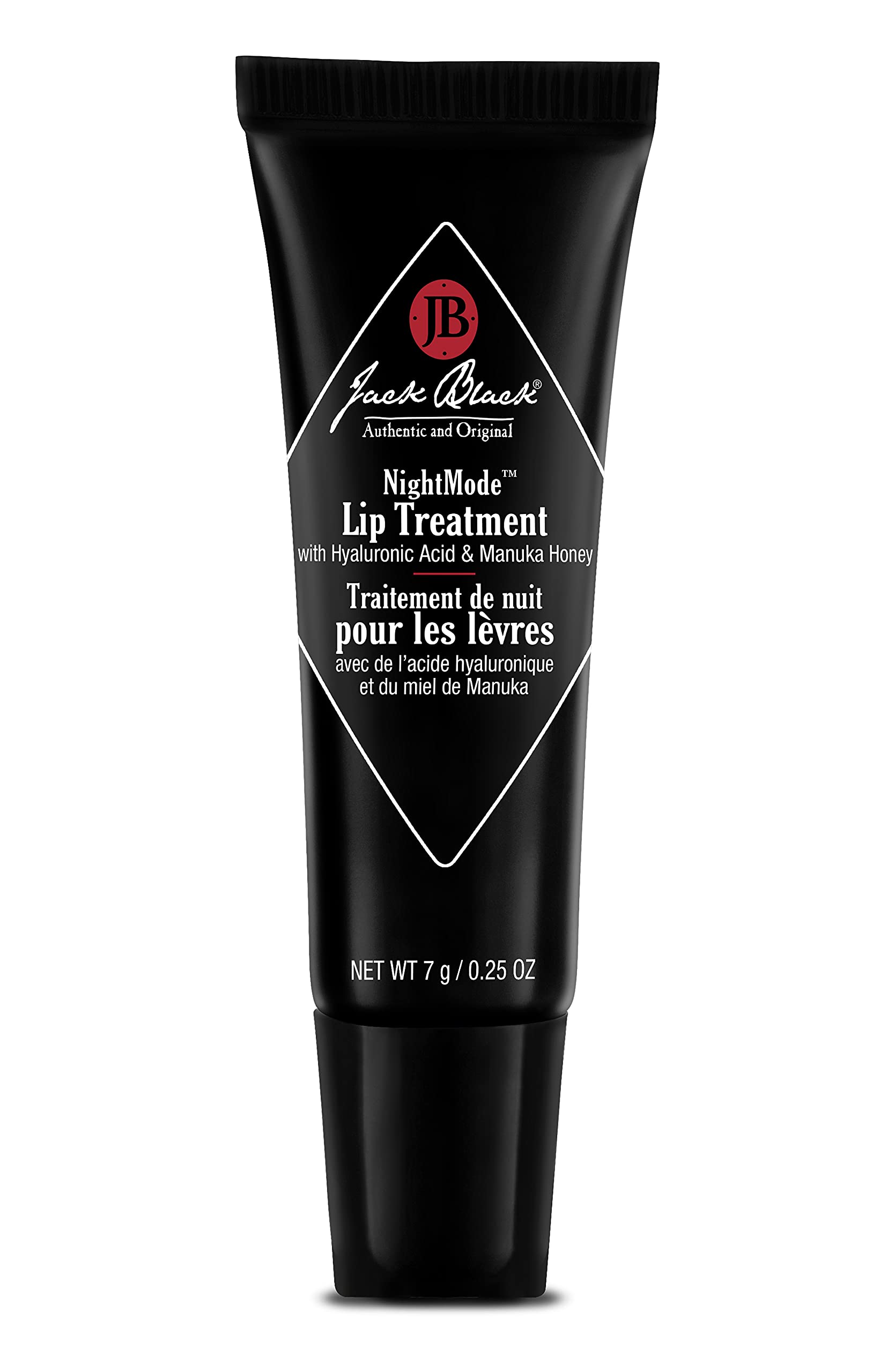 Jack Black NightMode Labial, bote labial visible, hidratación reparadora durante la noche.