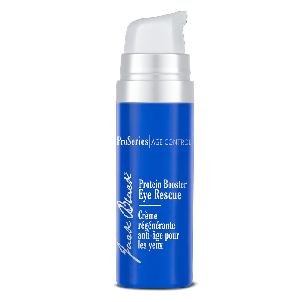 Jack Black Protein Booster Eye Rescue bottle for daily eye care.