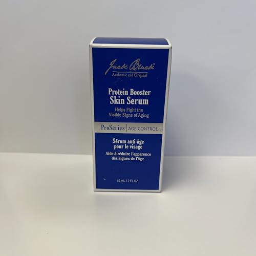 Jack Black Protein Booster Serum bottle closeup shows a smooth, luxurious texture.
