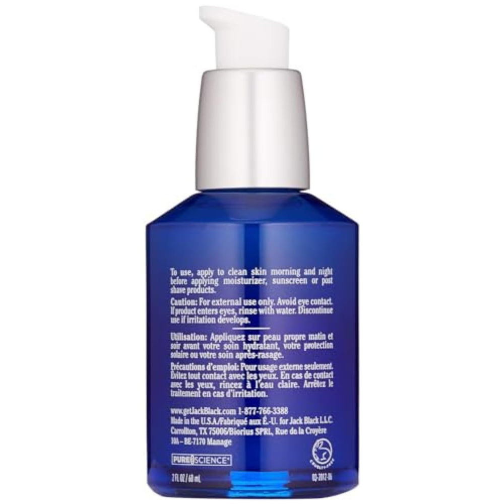 Jack Black Protein Booster Serum on the face illustrates a daily skincare ritual.