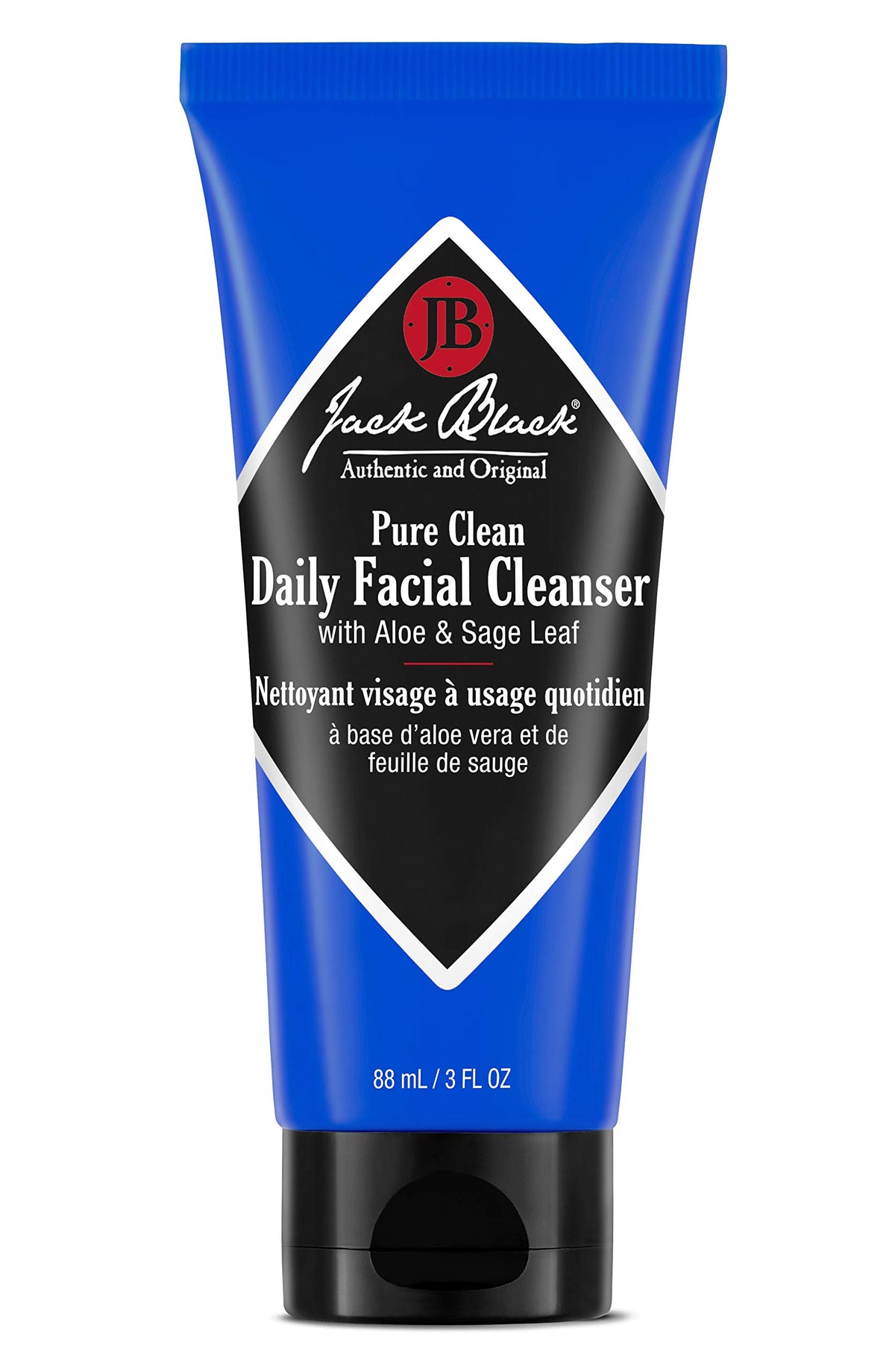 Jack Black Pure Clean, frasco del limpiador facial diario, limpia sin resecar y prepara para el afeitado