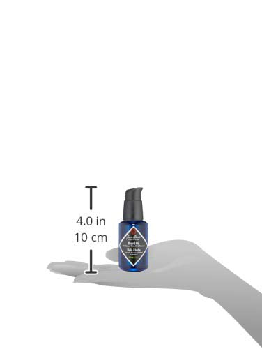 Pure Science ingredients label on Jack Black Beard Oil indicating clean formulation.