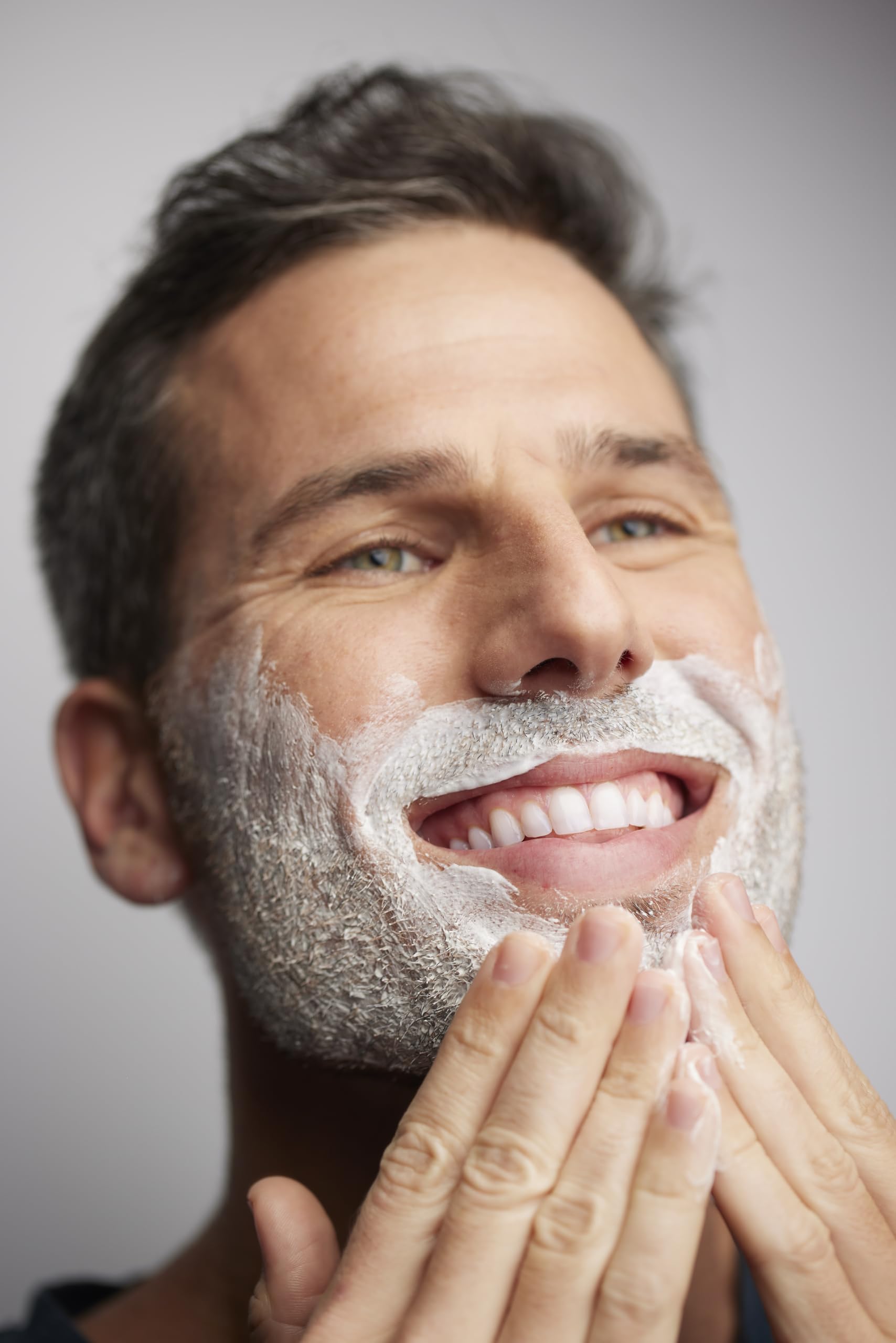 Jack Black Supreme Cream Triple Cushion in bathroom setting ready for shave.