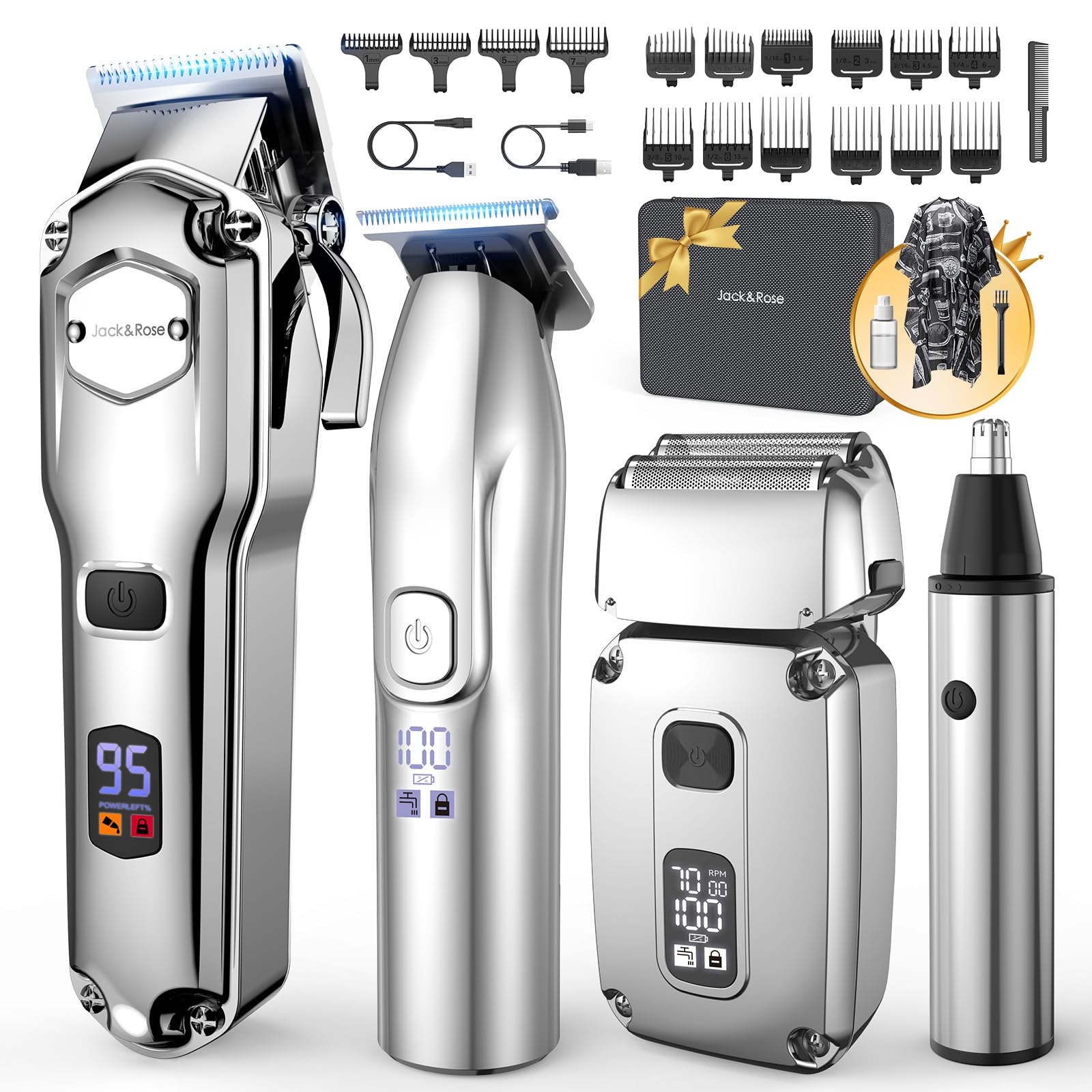 Jack & Rose hair clippers main unit for home barbering and versatile trimming